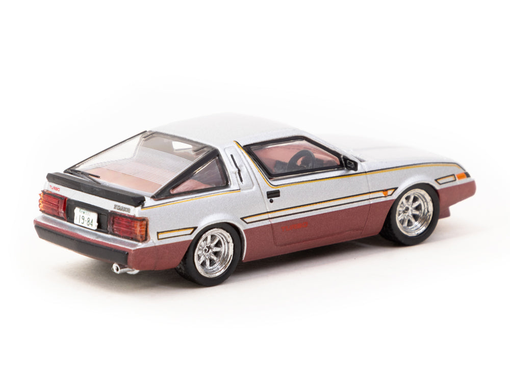 Tarmac Works 1/64 Mitsubishi Starion Silver/Dark Red - Diecast Toyz Australia