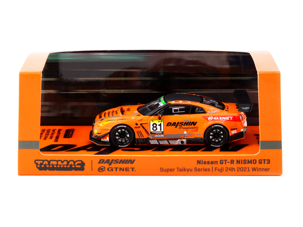 Tarmac Works 1/64 Nissan GT-R Nismo GT3 Super Taikyu Series 2021 Fuji 24Hours Winner GTNET Motorsports #81 - Diecast Toyz Australia