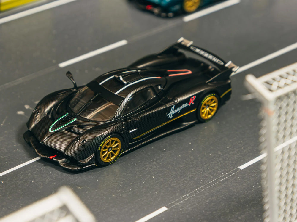 Tarmac Works 1/64 Pagani Huayra R Matte Black Carbon Fibre