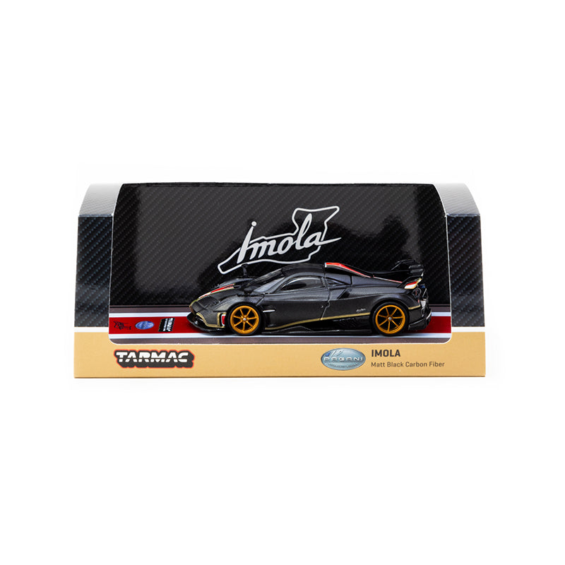 Tarmac Works 1/64 Pagani Imola Matte Black Carbon Fibre