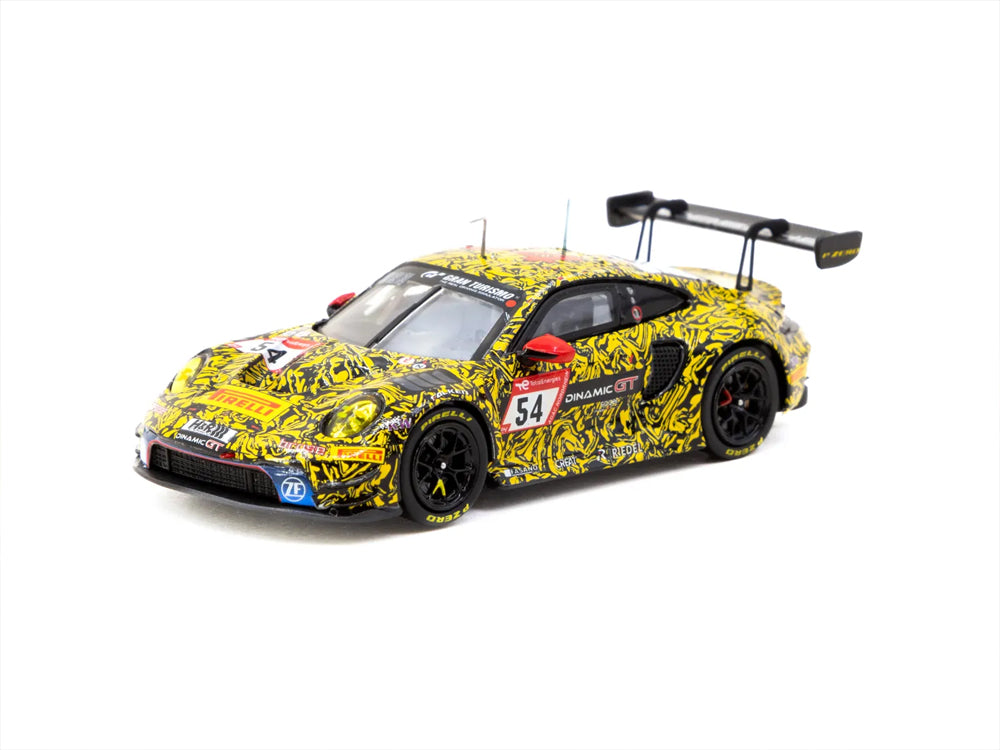 Tarmac Works 1/64 Porsche 911 GT3 R Nürburgring 24h 2023 C. Engelhart / A. Güven / L. Heinrich / L. Vanthoor
