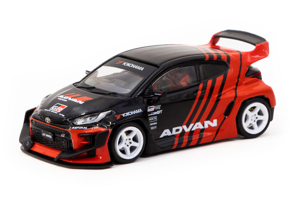 Tarmac Works 1/64 Toyota GR Yaris Pandem Advan with Truck Packaging - Diecast Toyz Australia