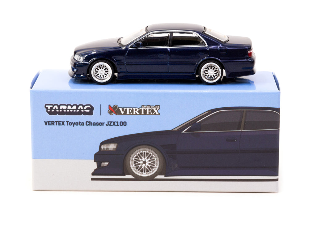 Tarmac Works 1/64 Vertex Toyota Chaser JZX100 Blue Metallic - Diecast Toyz Australia