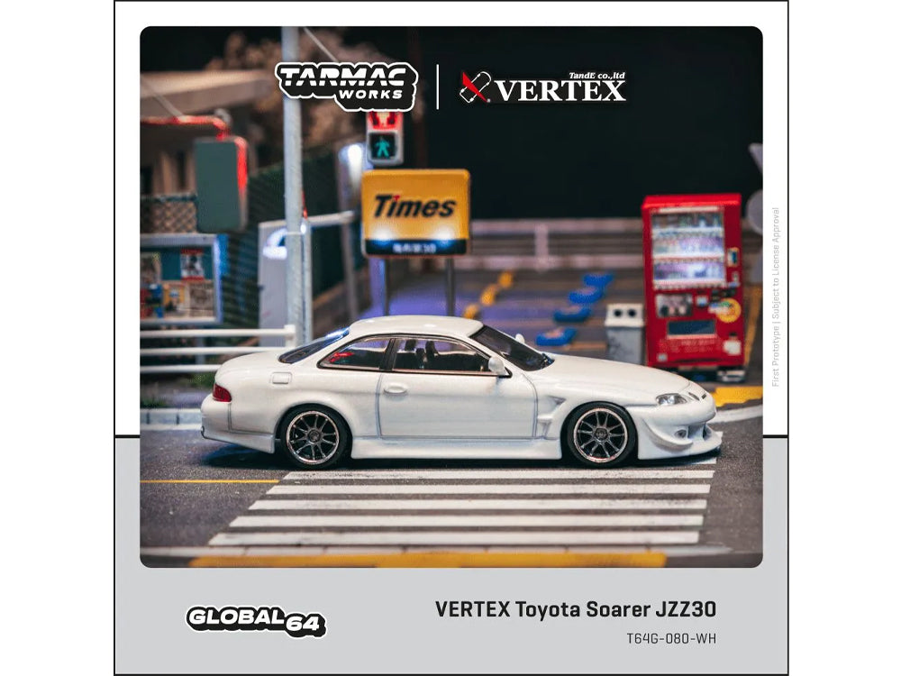 Tarmac Works 1/64 Vertex Toyota Soarer JZZ30 White
