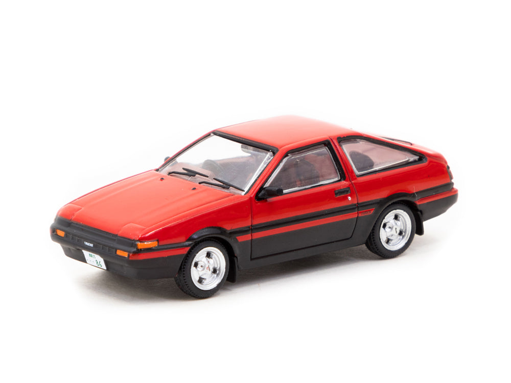 Tarmac Works x J Collection 1/64 Toyota Sprinter Trueno AE86 Red/Black - Diecast Toyz Australia