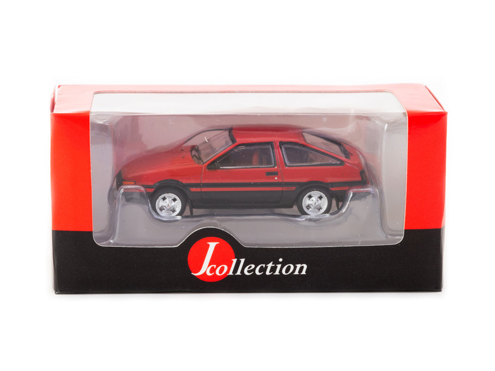 Tarmac Works x J Collection 1/64 Toyota Sprinter Trueno AE86 Red/Black - Diecast Toyz Australia