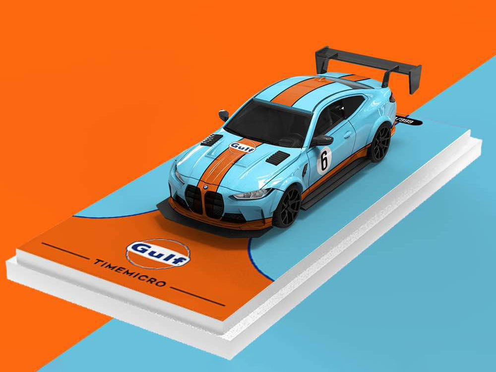 Time Model 1/64 BMW M4 Motorsport Gulf Livery - Diecast Toyz Australia