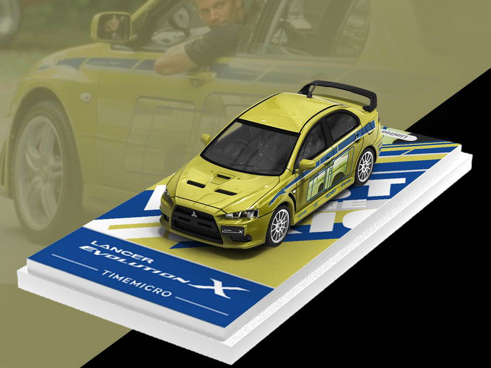 Time Model 1/64 Mitsubishi Lancer EVO X Fast & Furious Yellow - Diecast Toyz Australia
