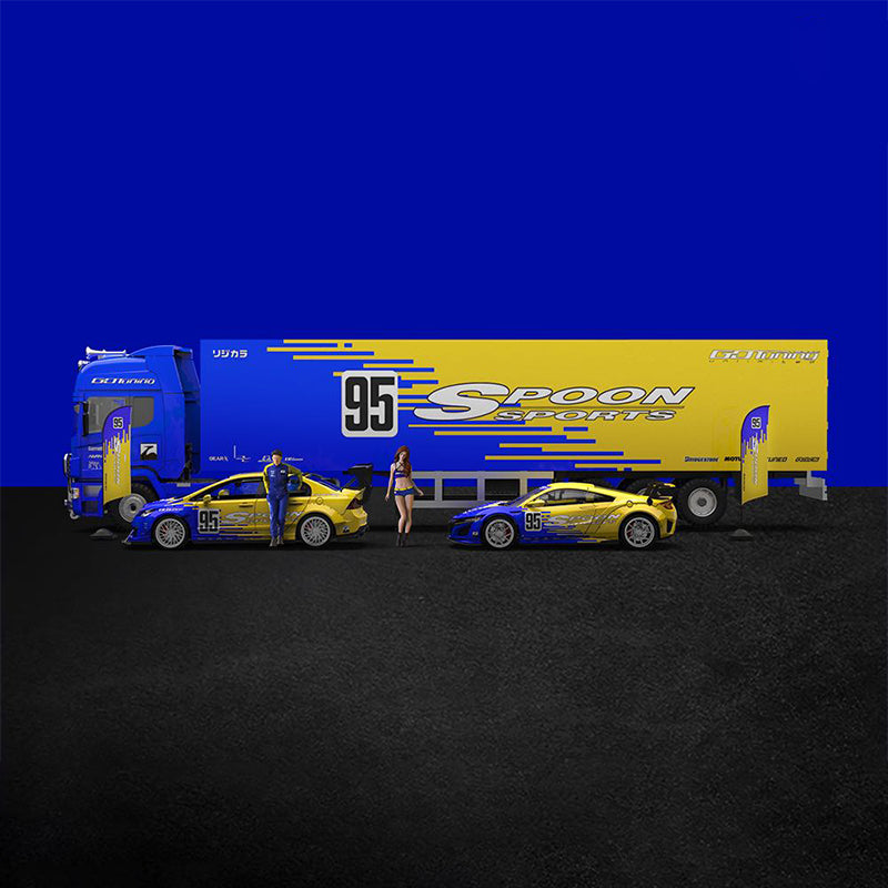 Time Model 1/64 Scania Truck with Container Trailer Spoon Livery Set
