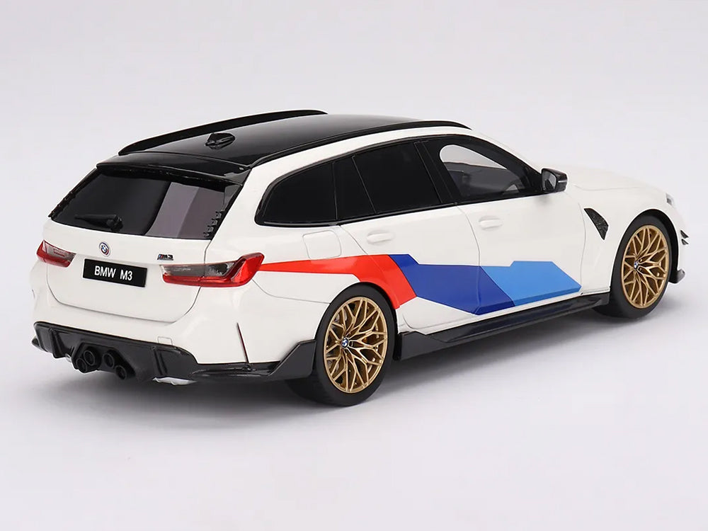 Top Speed Model 1/18 BMW M3 M-Performance G81 Touring Station Wagon White/Red/Blue - Diecast Toyz Australia