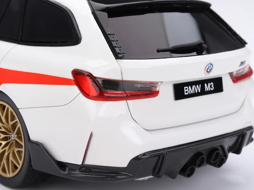 Top Speed Model 1/18 BMW M3 M-Performance G81 Touring Station Wagon White/Red/Blue - Diecast Toyz Australia