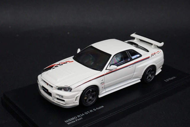 Kyosho 1/43 Nismo R34 GT-R S-Tune White - Diecast Toyz Australia