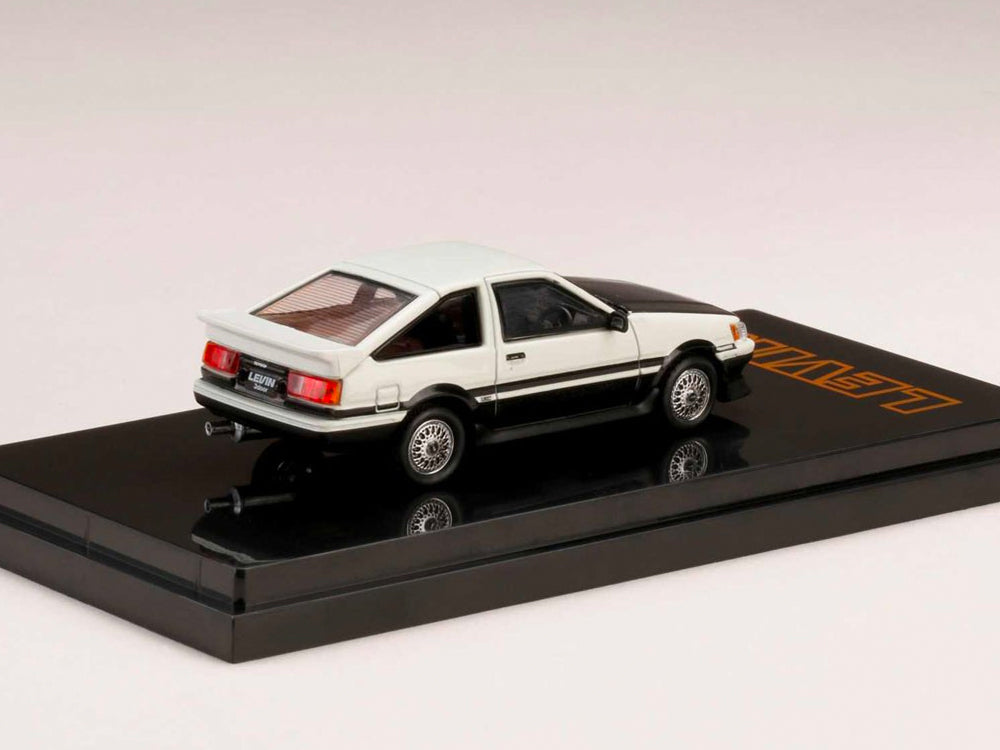 Hobby Japan Toyota Corolla Levin AE86 White Customize Version with Carbon Bonnet - Diecast Toyz Australia