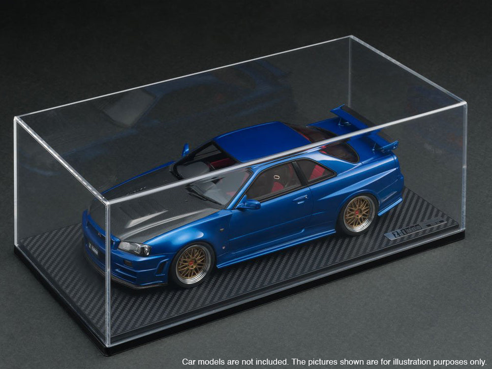 Ignition Model 1/18 Acrylic Display Case with Carbon Pattern Base - Diecast Toyz Australia