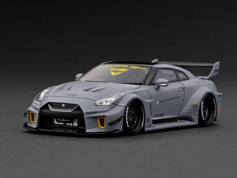 Ignition Model 1/43 LB Silhouette Works GT Nissan 35GT-RR Matte Grey - Diecast Toyz Australia