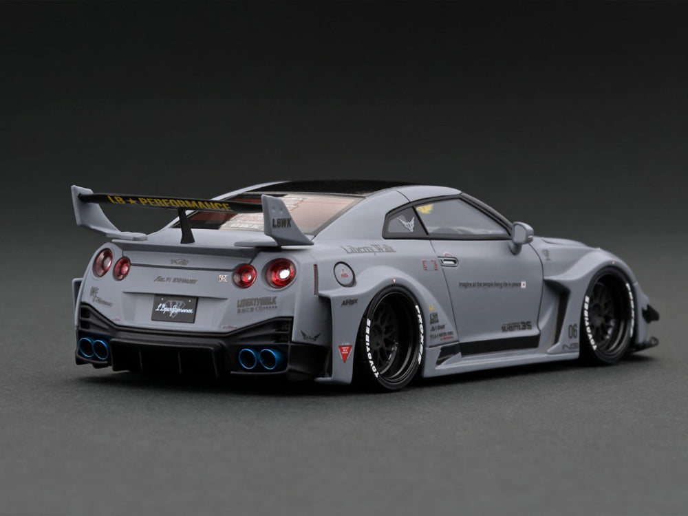 Ignition Model 1/43 LB Silhouette Works GT Nissan 35GT-RR Matte Grey - Diecast Toyz Australia