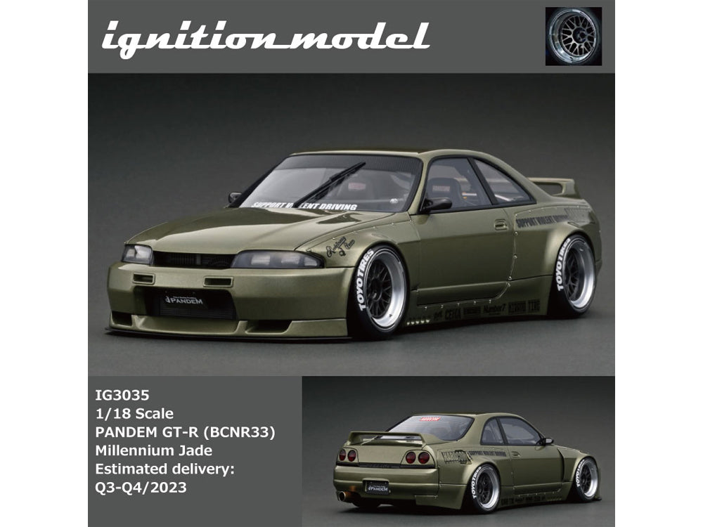 Ignition Model 1/18 Pandem Nissan Skyline GTR R33 BCNR33 Millenium Jade - Diecast Toyz Australia