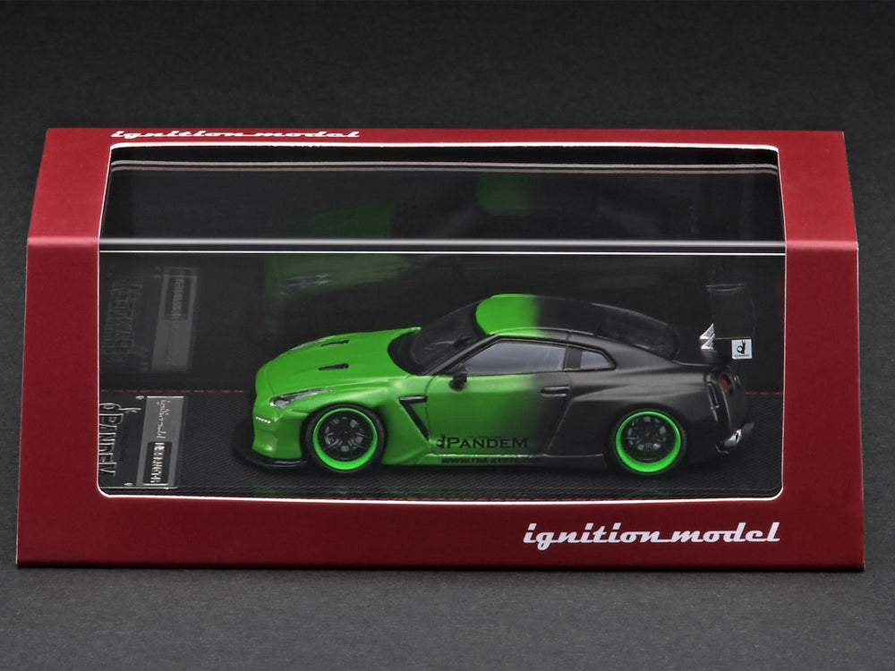 Ignition Model 1/64 Pandem R35 GTR Green/Black - Diecast Toyz Australia