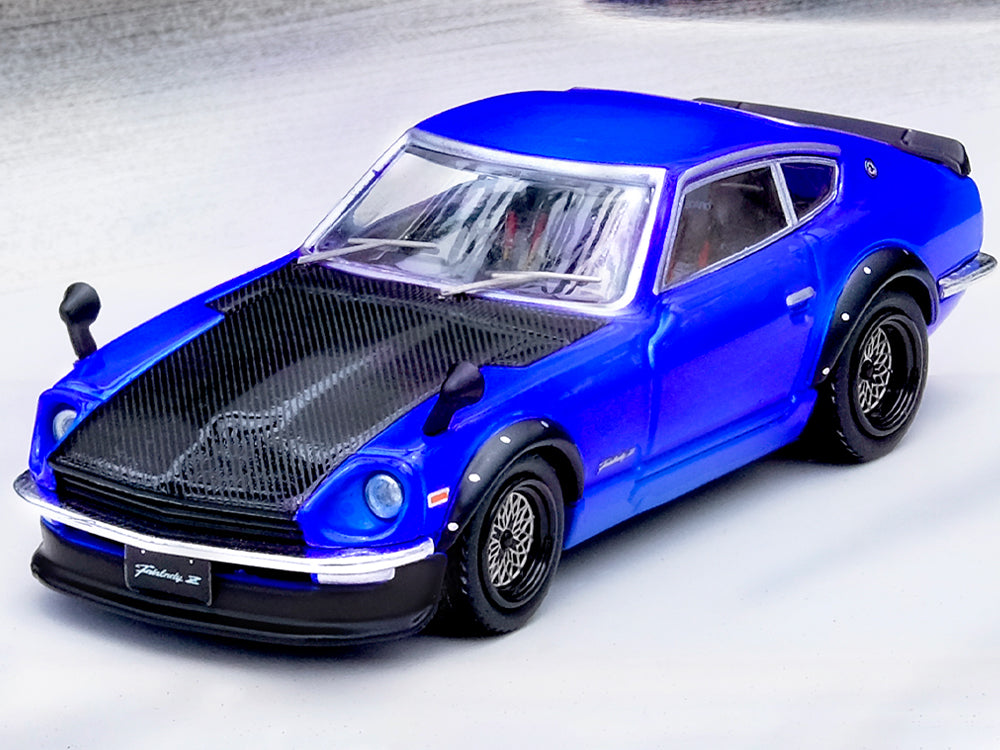 Inno64 Datsun Fairlady Z S30 Blue with Carbon Hood | Diecast Toyz 