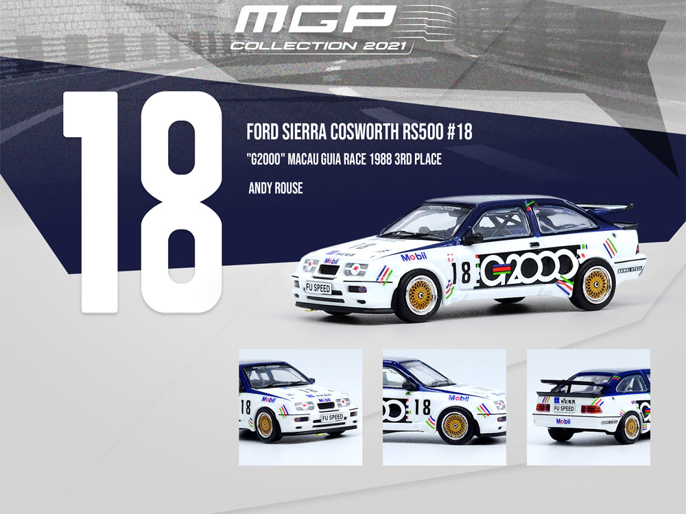 Inno64 Ford Sierra Cosworth RS500 #18 G2000 Macau 1988 3rd Place - Diecast Toyz Australia