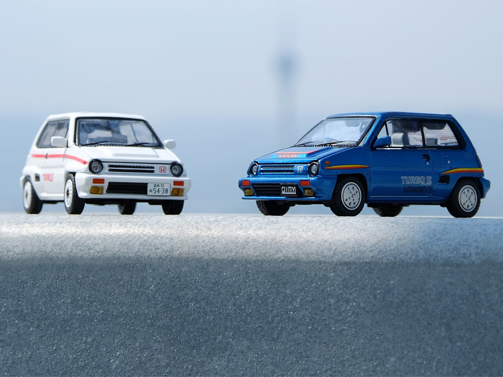 Inno64 Honda City Turbo II Blue with Motocompo - Diecast Toyz Australia