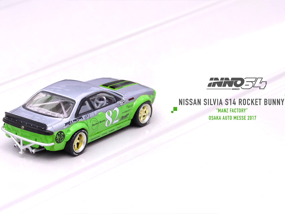 Inno64 Nissan Silvia S14 Rocket Bunny Manz Factory Osaka Auto Messe 2017 - Diecast Toyz Australia