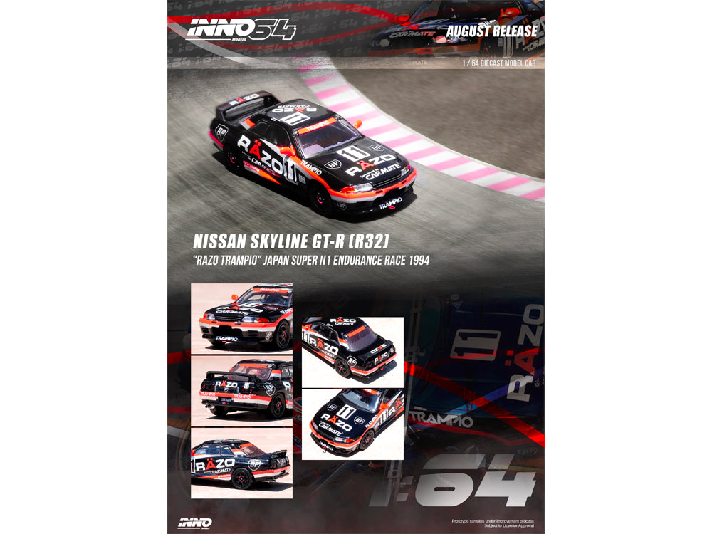 Inno64 Nissan Skyline GT-R R32 #11 RAZO TAMPIO Japan Super N1 Endurance Race 1994 - Diecast Toyz Australia