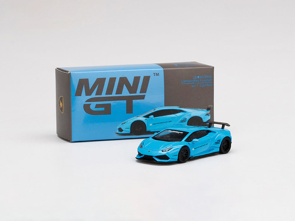 MiniGT 1/64 LB WORKS Lamborghini Huracan Ver 1 Light Blue - Diecast Toyz Australia