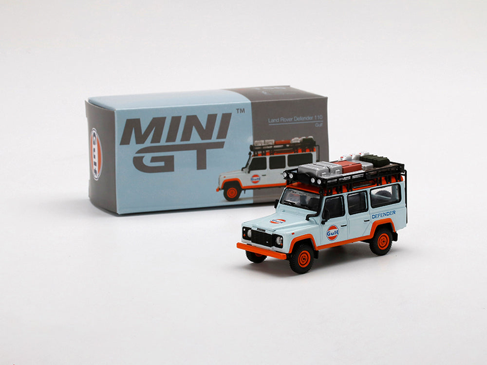 MiniGT 1/64 Land Rover Defender 110 Gulf - Diecast Toyz Australia