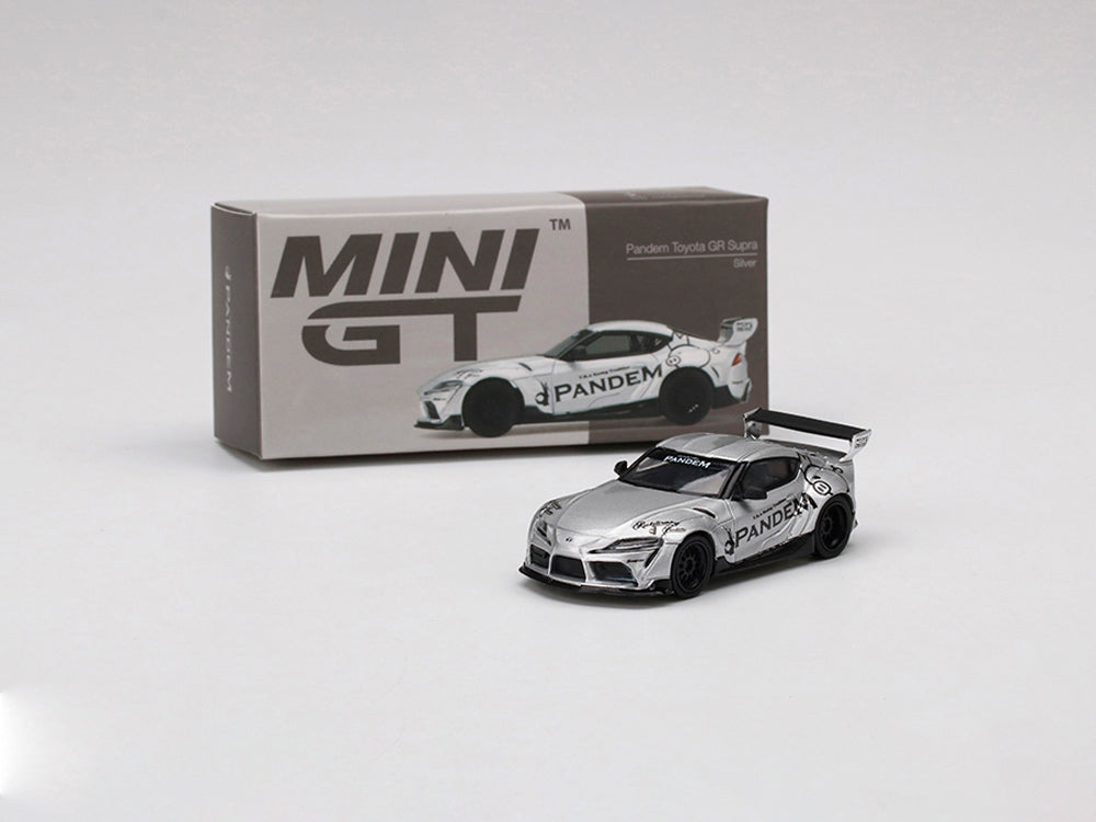 MiniGT 1/64 Toyota GR Supra Pandem V1.0 Silver - Diecast Toyz Australia