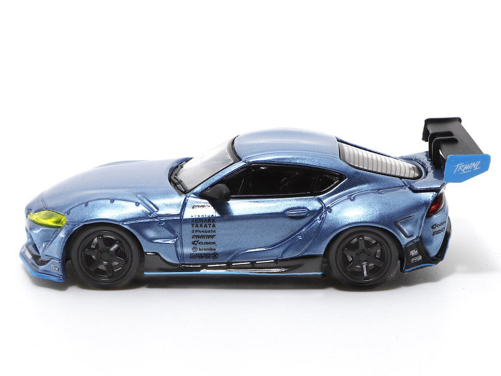 PopRace 1/64 Pandem GR Supra Metallic Blue - Diecast Toyz Australia