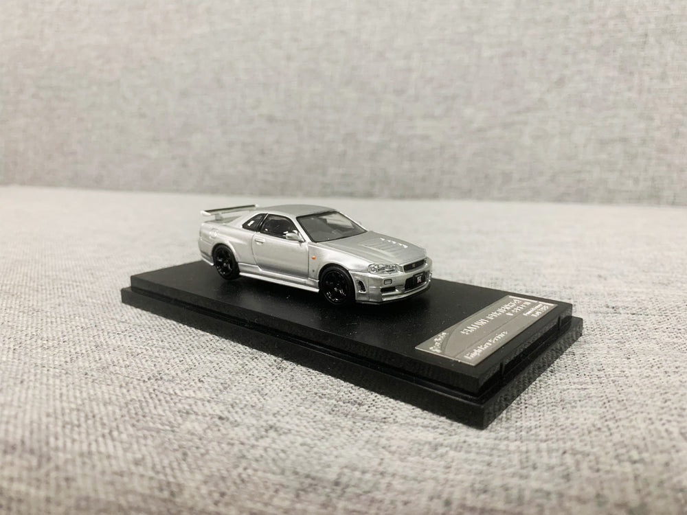 Stance Hunters 1/64 Nissan Skyline GT-R R34 Z Tune Silver - Diecast Toyz Australia