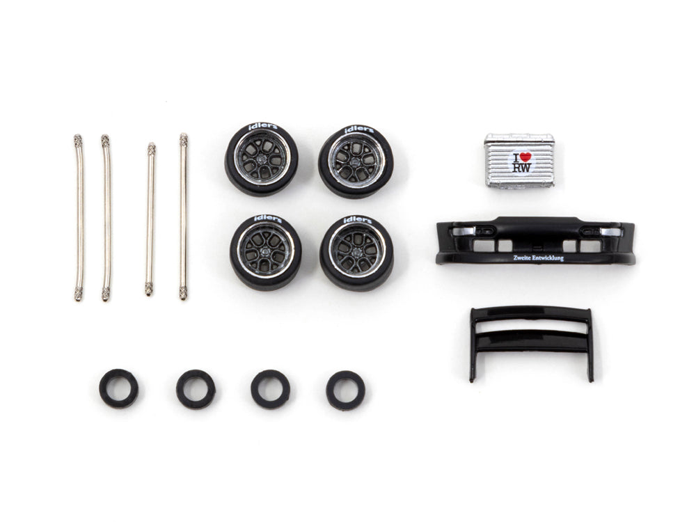 Tarmac Works 1/64 Accessories Set for RWB in Chrome/Gun Metal - Diecast Toyz Australia