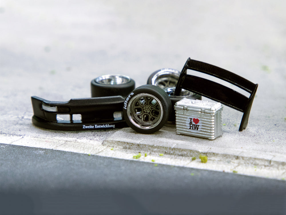 Tarmac Works 1/64 Accessories Set for RWB in Chrome/Gun Metal - Diecast Toyz Australia