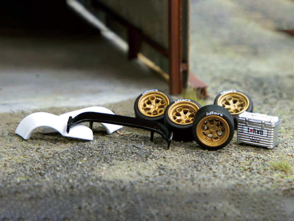 Tarmac Works 1/64 Accessories Set for RWB - Rotiform HUR Wheels Gold - Diecast Toyz Australia
