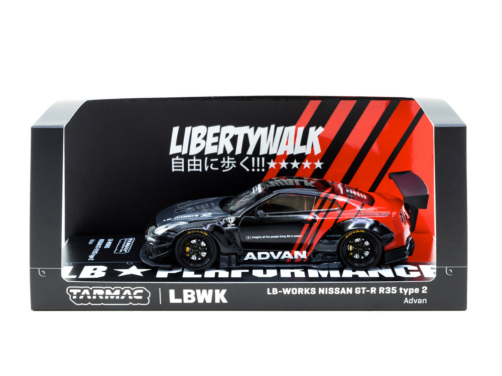 Tarmac Works 1/43 LB Works Nissan GT-R R35 Type 2 Advan - Diecast Toyz Australia