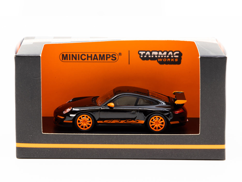 Tarmac Works x Mini Champs 1/64 Porsche 911 GT3 RS (997) Black - Diecast Toyz Australia