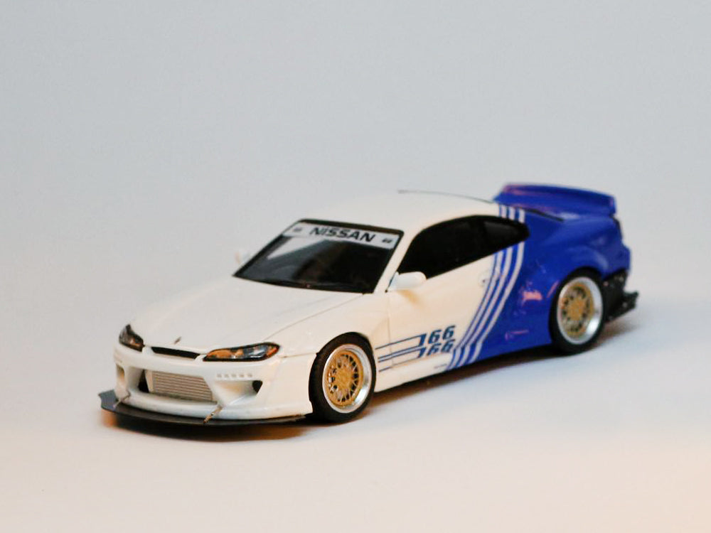 Wild Fire 1 64 Rocket Bunny S15 White Blue Diecast Toyz Australia