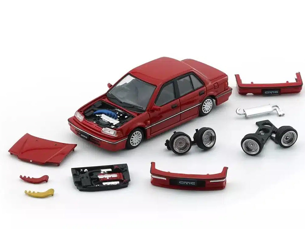 BM Creations 1/64 Honda Civic EF2 1991 Red - Diecast Toyz Australia