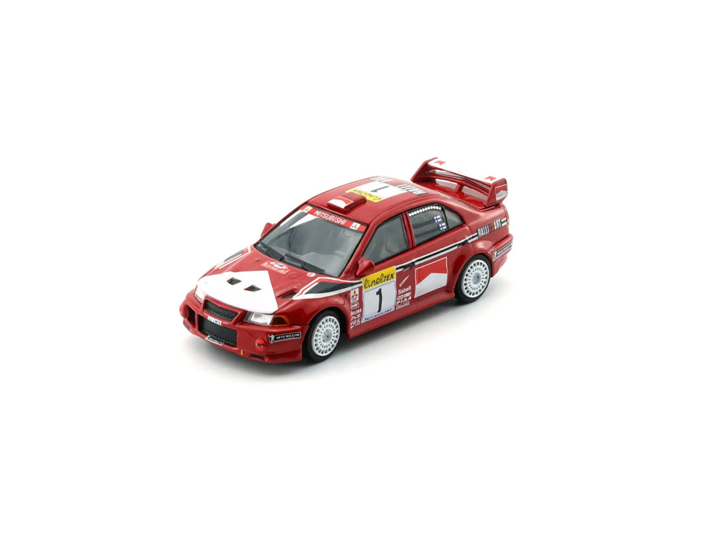 BM Creations 1/64 Mitsubishi Lancer Evolution VI 1999 #1 Rally Monte Carlo Winner Red