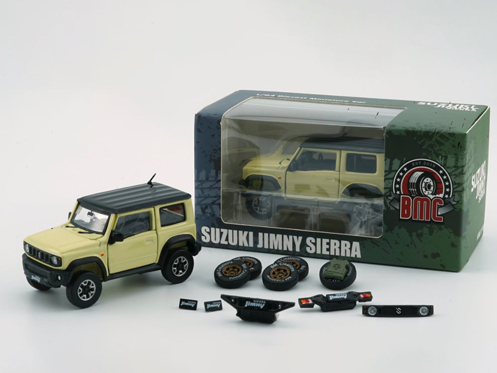 BM Creations 1/64 Suzuki Jimny JB74 Chiffon Ivory Metallic with Black Roof - Diecast Toyz Australia