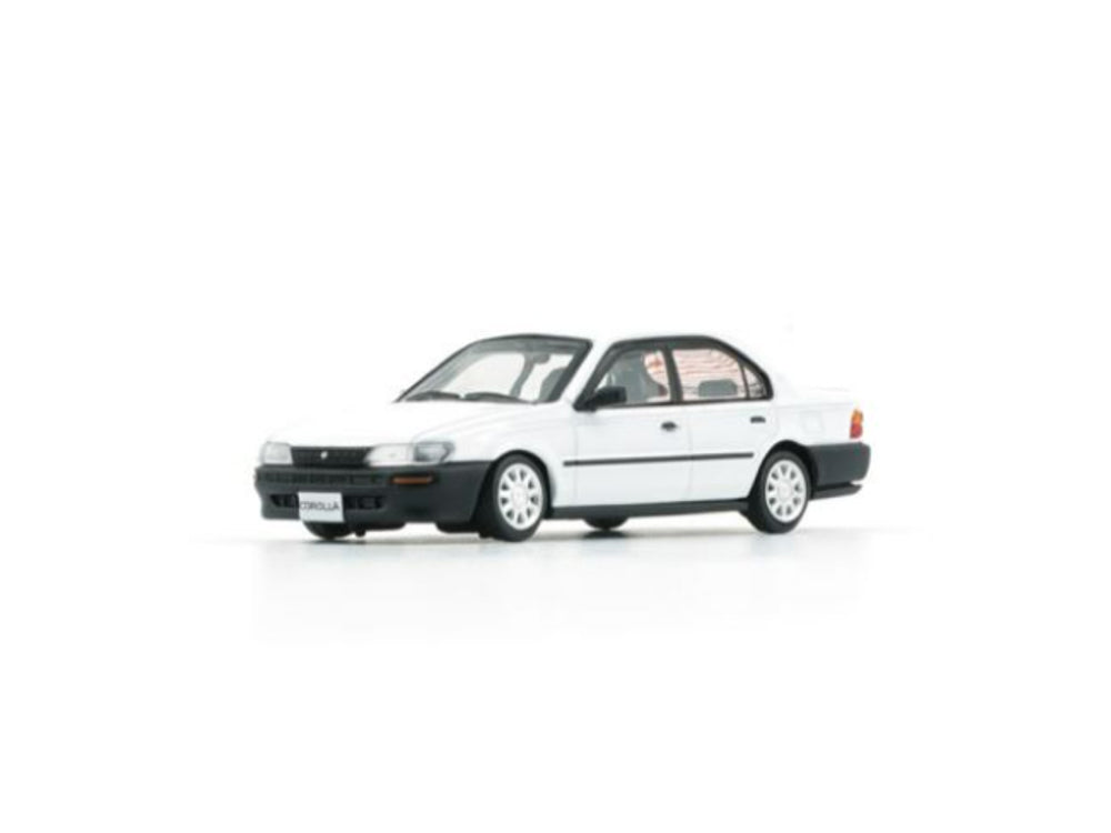 BM Creations 1/64 Toyota Corolla AE100 White with Black Bumper - Diecast Toyz Australia
