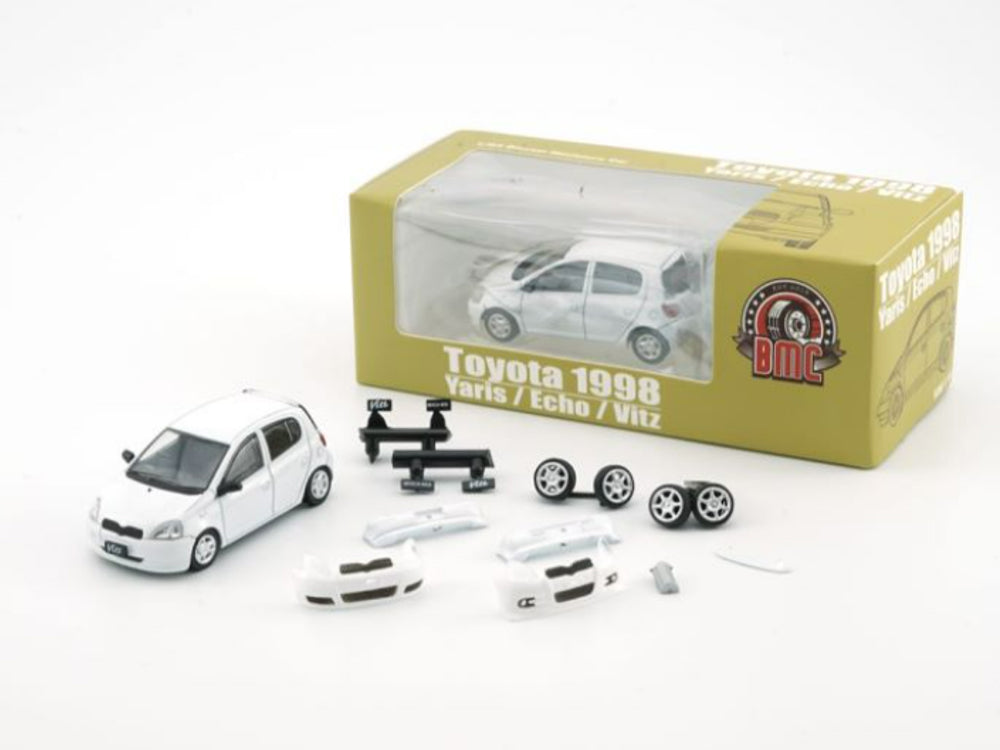 BM Creations 1/64 Toyota Echo White - Diecast Toyz Australia