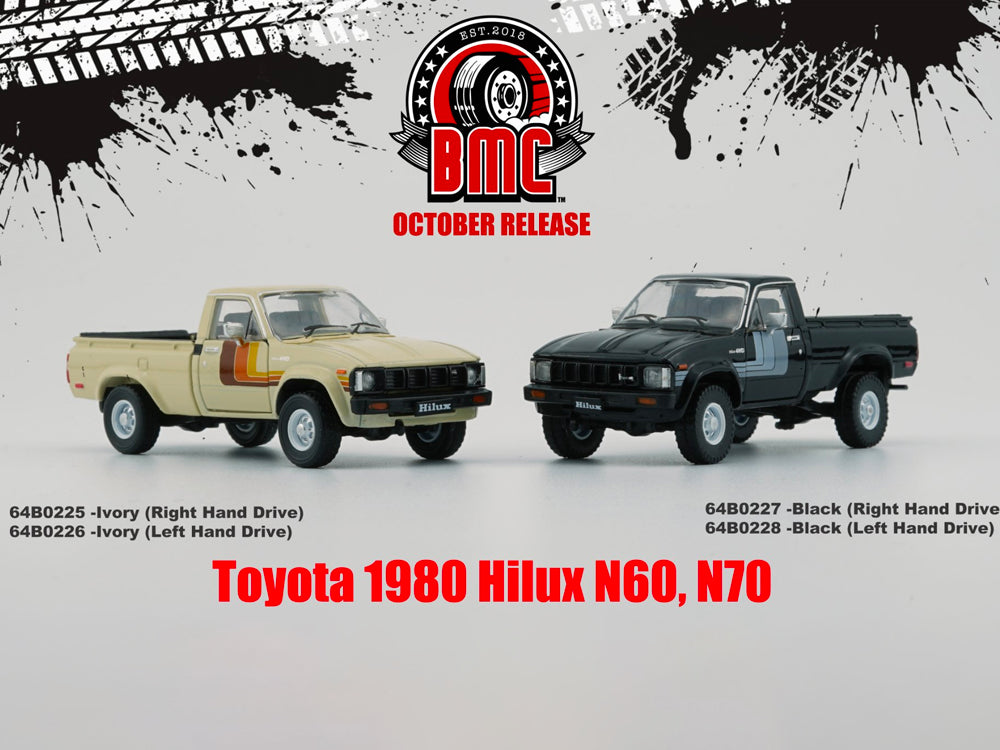 BM Creations 1/64 Toyota Hilux Ivory - Diecast Toyz Australia