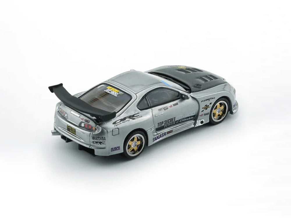 BM Creations 1/64 Toyota Supra JZA80 Top Secret Silver Manila Auto Show 2025 Edition