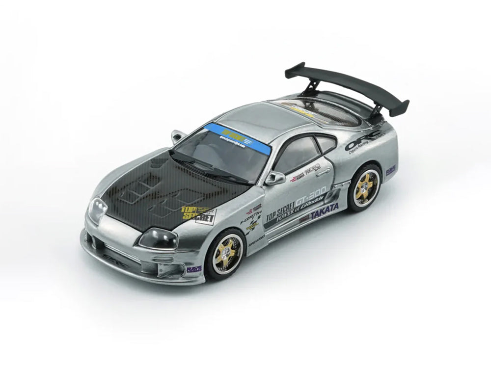 BM Creations 1/64 Toyota Supra JZA80 Top Secret Silver Manila Auto Show 2025 Edition