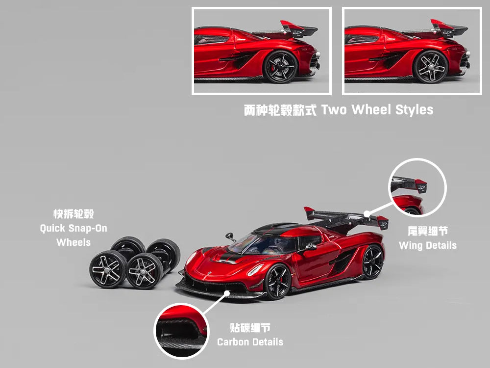 CM Model 1/64 Koenigsegg Jesko Attack Metallic Cherry Red
