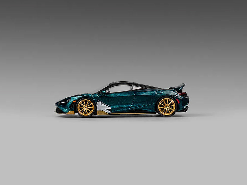CM Model 1/64 McLaren 765LT Metallic Black Green