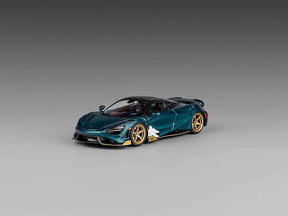 CM Model 1/64 McLaren 765LT Metallic Black Green