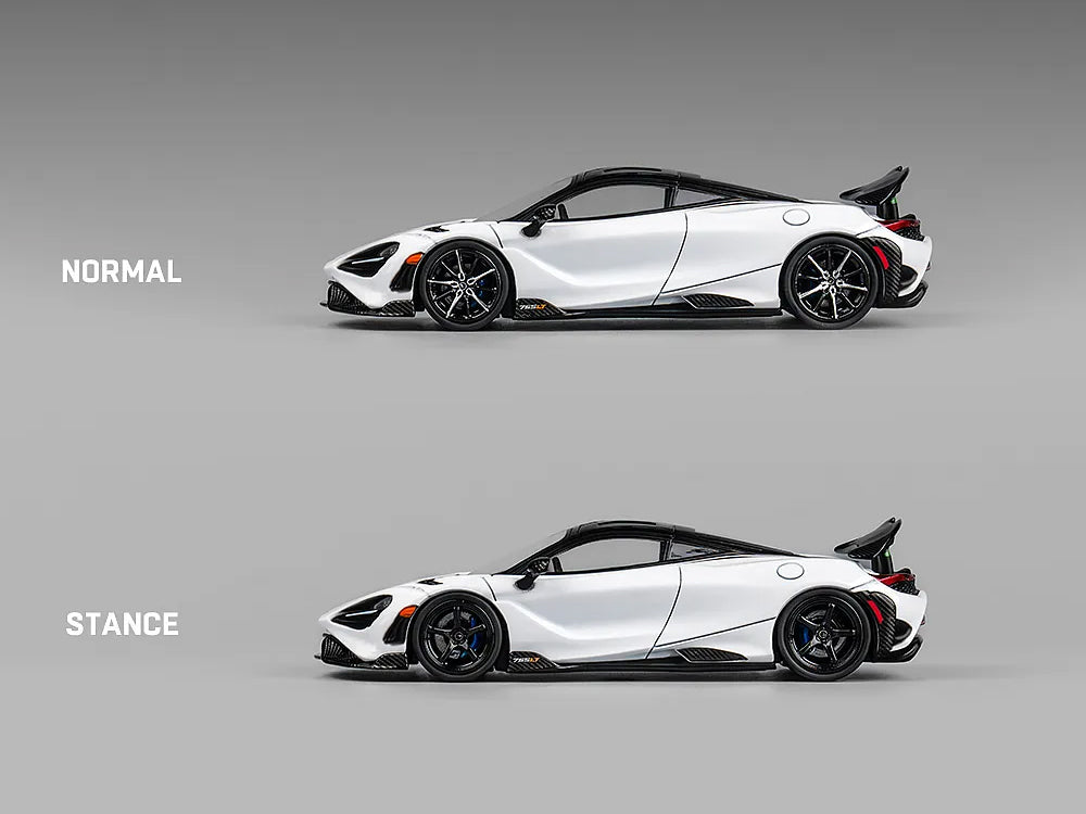 CM Model 1/64 McLaren 765LT White with Carbon Hood